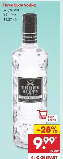 Netto Marken-Discount Three Sixty Vodka Angebot