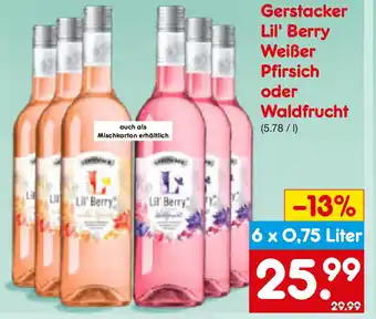 Netto Marken-Discount Gerstacker Lil' Berry Weißer Pfirsich oder Waldfrucht Angebot