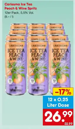 Netto Marken-Discount Carissma Ice Tea Peach & Wine Spritz Angebot