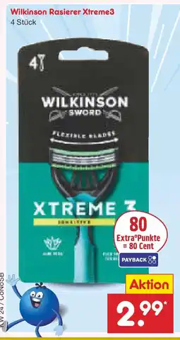 Netto Marken-Discount Wilkinson Rasierer Xtreme3 Angebot