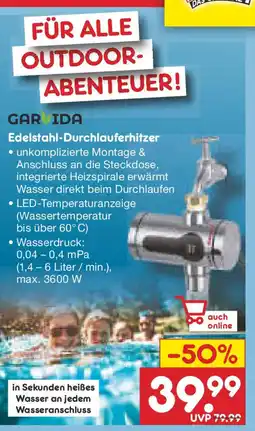 Netto Marken-Discount Edelstahl-Durchlauferhitzer Angebot