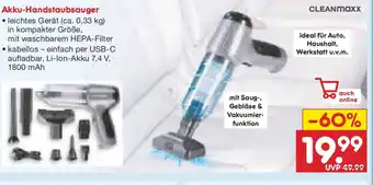 Netto Marken-Discount Akku-Handstaubsauger Angebot