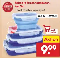 Netto Marken-Discount Faltbare Frischhaltedosen, 4er Set Angebot