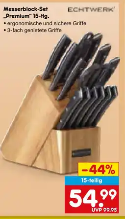 Netto Marken-Discount Messerblock-Set „Premium" 15-tlg. Angebot