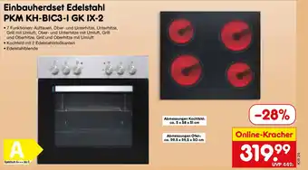 Netto Marken-Discount Einbauherdset Edelstahl PKM KH-BIC3-1 GK IX-2 Angebot