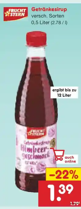 Netto Marken-Discount FRUCHT Getränkesirup Angebot