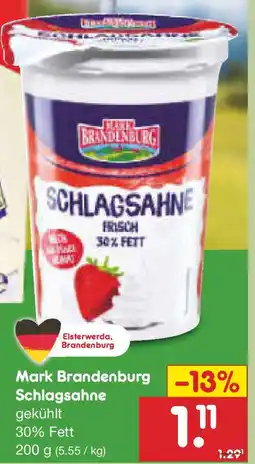 Netto Marken-Discount Mark Brandenburg Schlagsahne Angebot