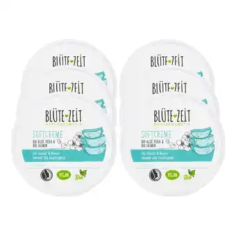 Netto Marken-Discount BLÜTE-ZEIT Softcreme Bio-Aloe Vera & Bio-Jasmin 200 ml, 6er Pack Angebot