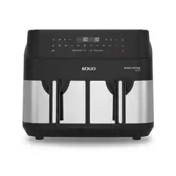 Netto Marken-Discount SOGO Multifunktions-Heissluftfritteuse mit Doppelkorb (4,5lx2) - Digital Touch Display - 1750W Angebot