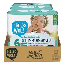 Netto Marken-Discount Hallo Welt Windeln Gr. 6 XL 32 Stück, 3er Pack Angebot
