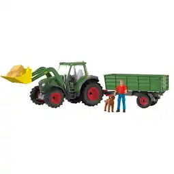 Netto Marken-Discount Schleich Spielfahrzeug Farm World Traktor mit Anhänger Angebot