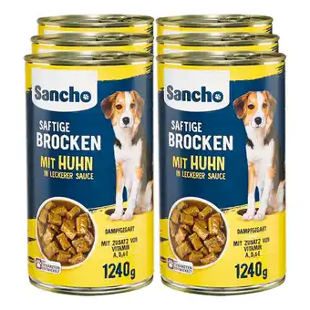 Netto Marken-Discount Sancho Hundenahrung Huhn 1240 g, 6er Pack Angebot