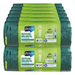 Netto Marken-Discount Priva Recycling-Müllbeutel mit Zugband 25 x 60 Liter, 12er Pack Angebot