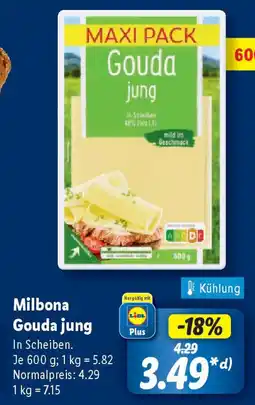 Lidl Milbona Gouda jung Angebot