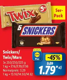Lidl Snickers/ Twix/Mars Angebot