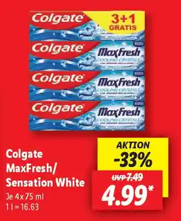 Lidl Colgate MaxFresh/ Sensation White Angebot