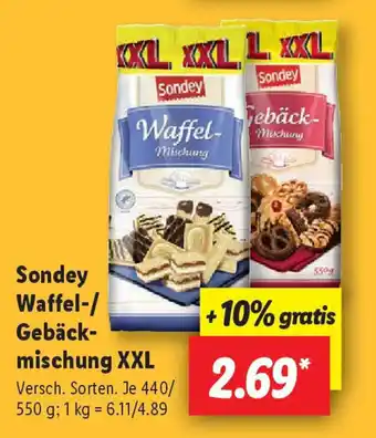 Lidl Sondey Waffel-/ Gebäck- mischung XXL Angebot