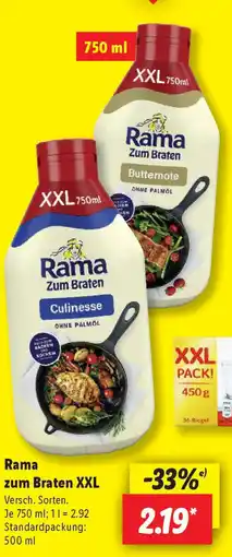 Lidl Rama zum Braten XXL Angebot