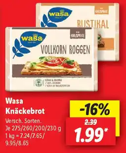 Lidl Wasa Knäckebrot Angebot