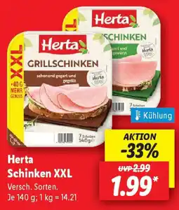 Lidl Herta Schinken XXL Angebot
