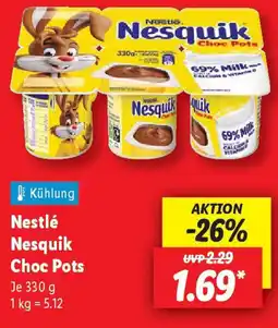 Lidl Nestlé Nesquik Choc Pots Angebot