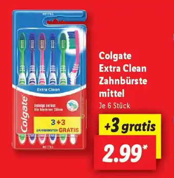Lidl Colgate Extra Clean Zahnbürste mittel Angebot