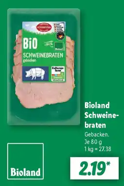 Lidl Bioland Schweine- braten Angebot