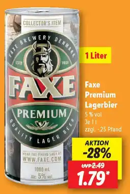 Lidl Faxe Premium Lagerbier Angebot