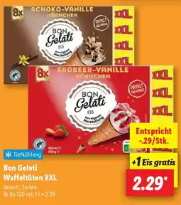 Lidl Bon Gelati Waffeltüten XXL Angebot