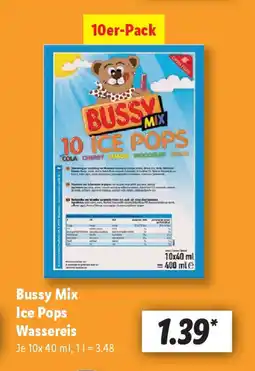 Lidl Bussy Mix Ice Pops Wassereis Angebot
