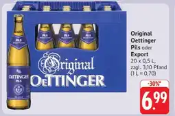 Edeka Original Oettinger Pils oder Export Angebot