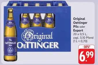 Edeka Original Oettinger Pils oder Export Angebot