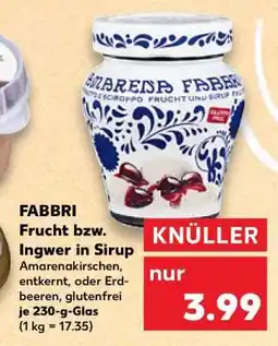 Kaufland FABBRI Frucht bzw. Ingwer in Sirup Angebot