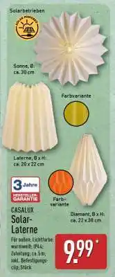 Aldi Nord CASALUX Solar-Laterne Angebot