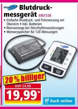 Norma Blutdruckmessgerät EBO 526 Angebot