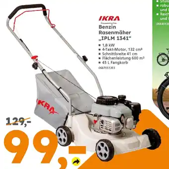 Globus Baumarkt IKRA Benzin Rasenmäher „IPLM 1341" Angebot