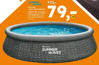 Globus Baumarkt SUMMER WAVES Pool-Set „Dark Herringbone" Angebot