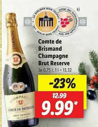 Lidl Comte De Brismand Champagne Brut Reserve Angebot