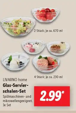 Lidl LIVARNO home Glas-Servier- schalen-Set Angebot