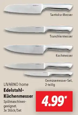 Lidl LIVARNO home Edelstahl- Küchenmesser Angebot
