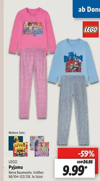 Lidl Lego Pyjama Angebot