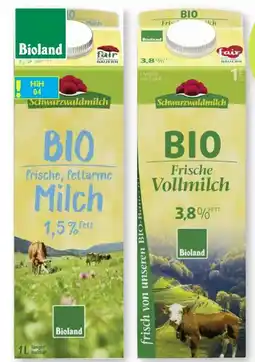 Scheck-in-Center Schwarzwaldmilch Bio Frische Fettarme Milch Angebot