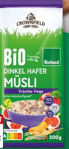 Lidl Crownfield Bio Dinkel Hafer Müsli Angebot