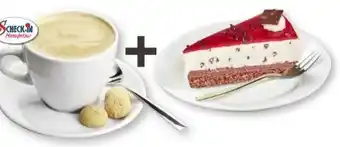 Scheck-in-Center Scheck-in Manufaktur Tasse Kaffee+1 Stück Erdbeer-Stracciatella Sahnetorte Angebot