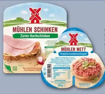 REWE Center Rügenwalder Mühle Mühlen Mett Schinken-Zwiebelmettwurst Angebot