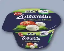 REWE Center Zott Zottarella Minis Basilikum Angebot
