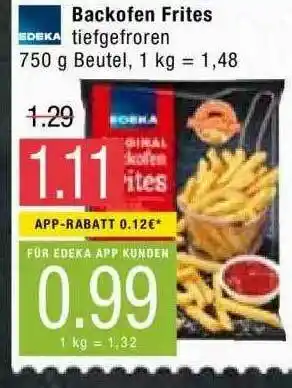 Marktkauf Backofen Frites Angebot