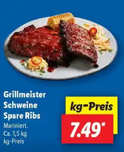 Lidl Grillmeister Schweine Spare Ribs Angebot