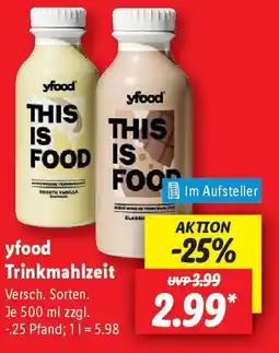Lidl yfood Trinkmahlzeit Angebot