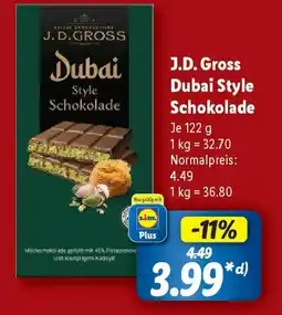 Lidl J.D. Gross Dubai Style Schokolade Angebot